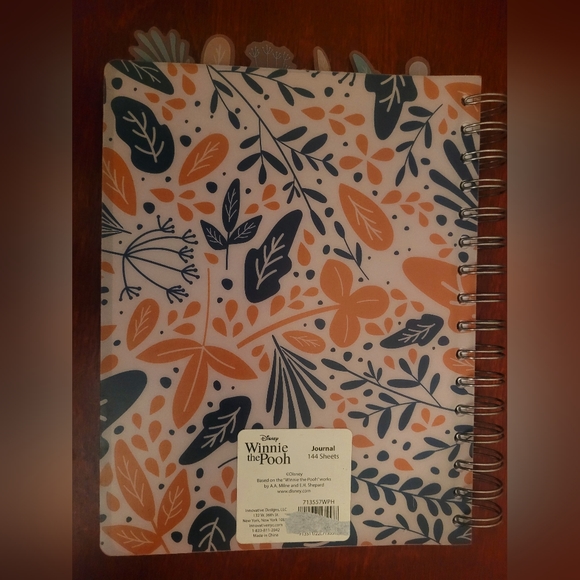 Disney Winnie The Pooh Floral Tab Journal - Picture 3 of 3